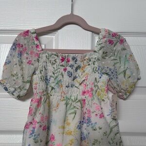 Gymboree Floral Puff Sleeve Dress - Multicolor